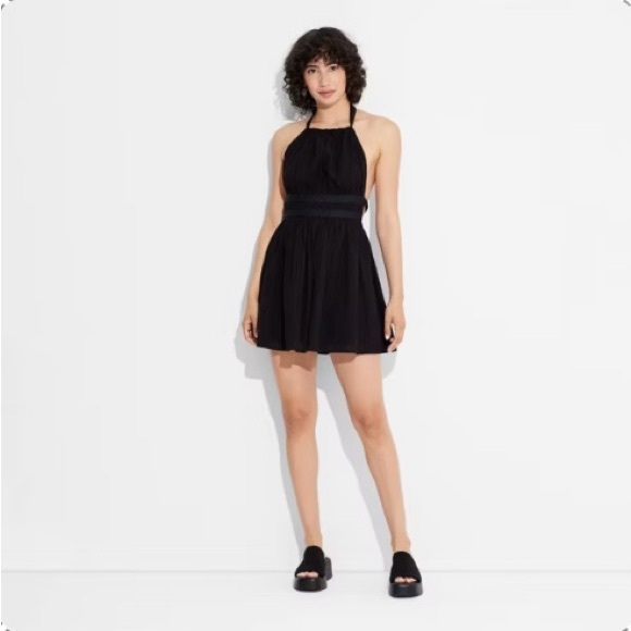 Tie Back Mini Fit and Flare Dress - Picture 1 of 11